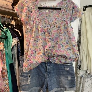 LoveShackFancy Floral Summer Blouse